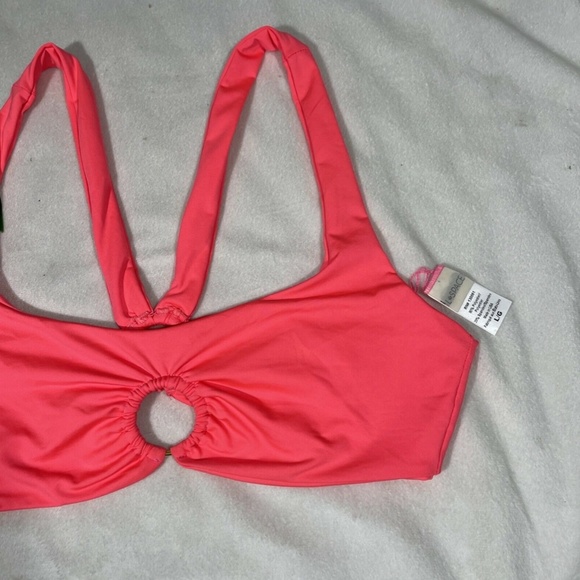 NEW $95 L Space Julia‎ Ring-Detail Bikini Top in Neon Pink {Sz Large ] #4044 - Picture 5 of 13